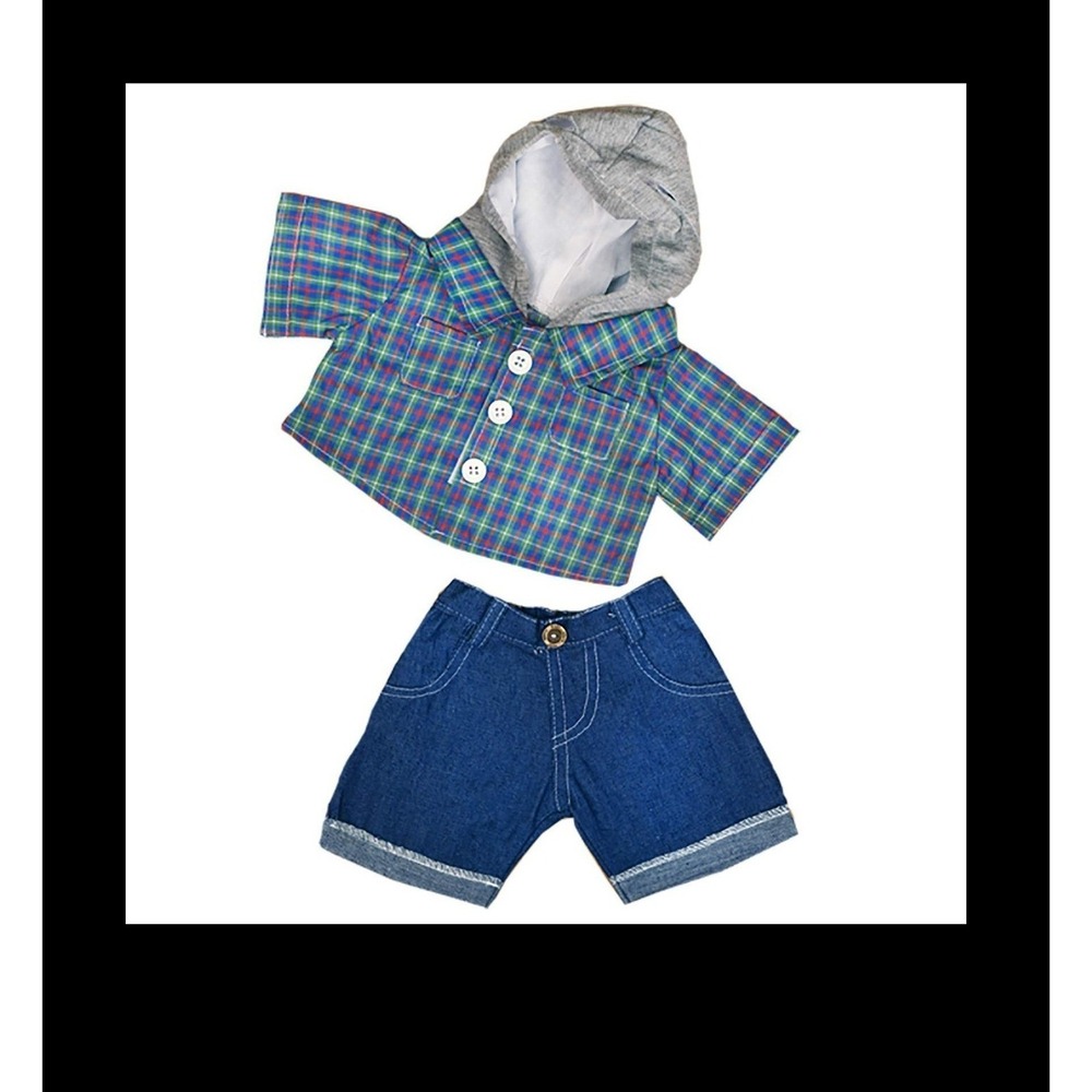 Teddy Mountain Skater Hoodie with Denim Pants 8 inch Plush Outfit 3001 NEW